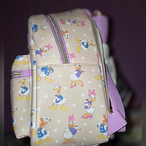 duck mini backpack Donald Daisy Duck Family Campfire – Get Lojos Mojo matching zipper Loungefly Pokemon Psyduck Cosplay Mini